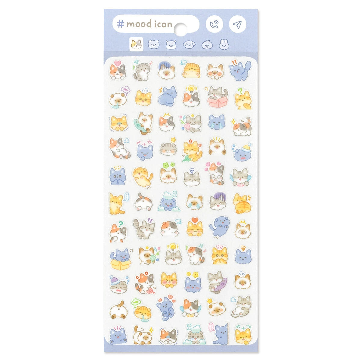 Mind Wave Mood Icon Sticker Sheet - Cat