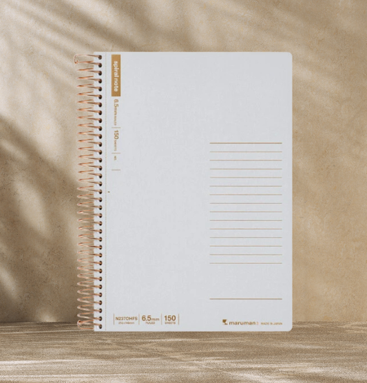 Maruman Spiral Notebook * 150 Sheets (A5, Ruled Horizontally)