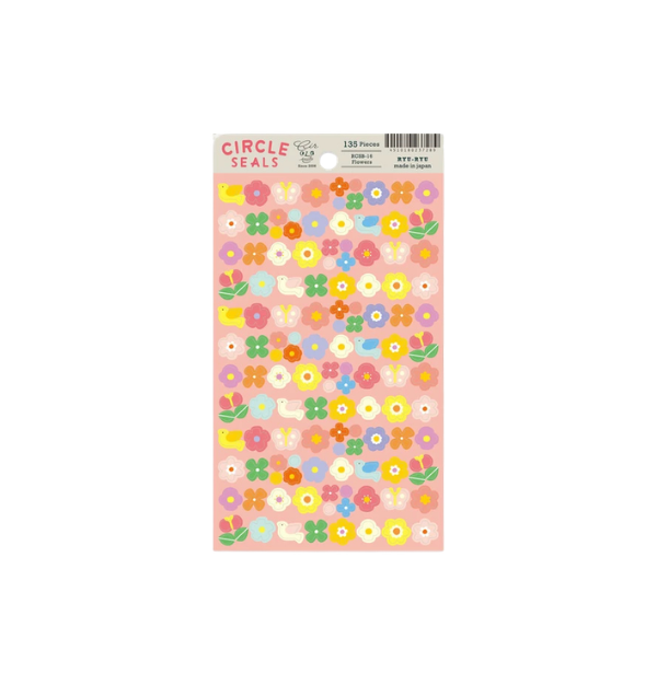 Seal RyuRyu Flower Floral Sticker Sheet