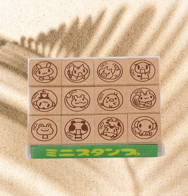 Avec Amour Petit Animals Ink Stamp 12 piece set