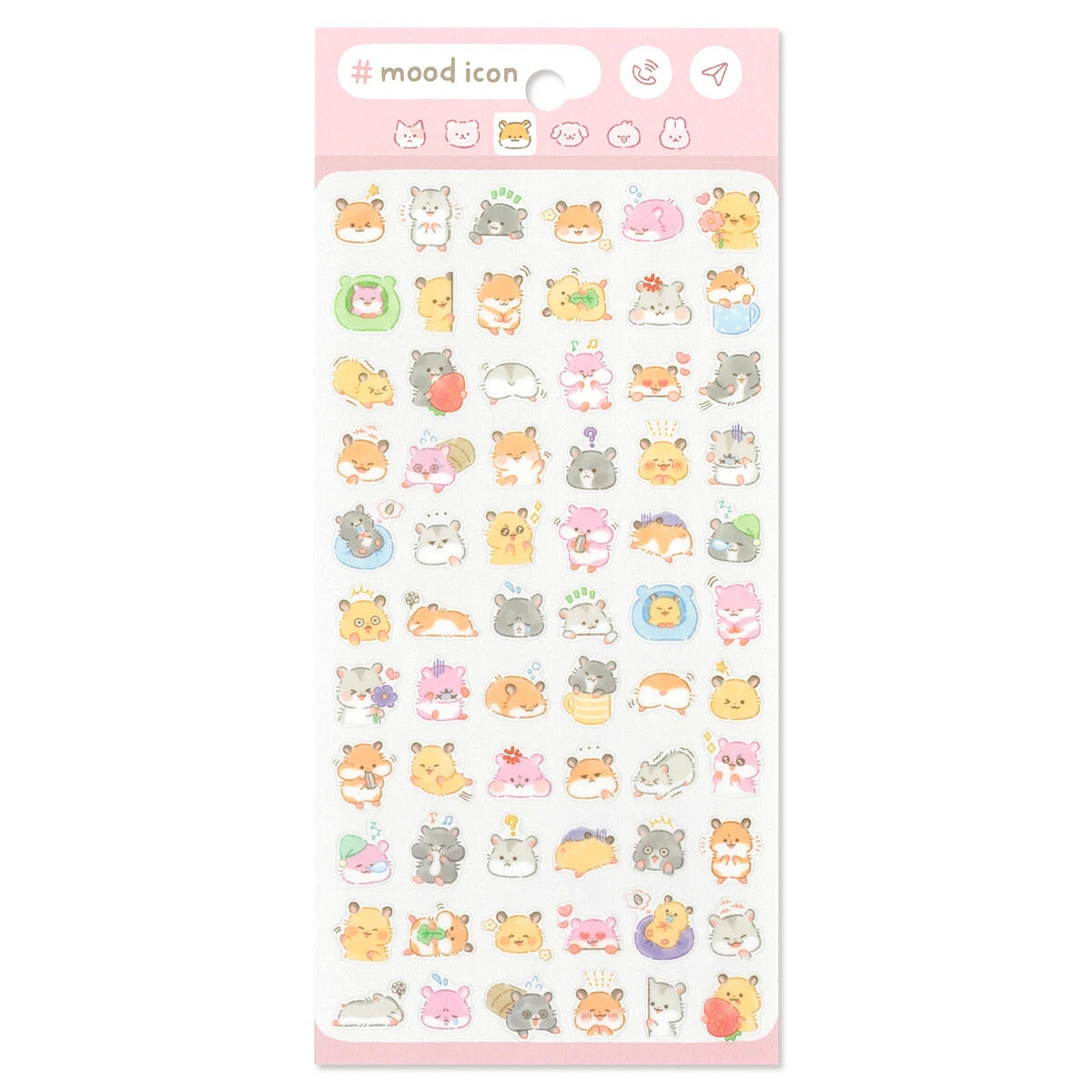 Mind Wave Mood Icon Sticker Sheet - Hamster