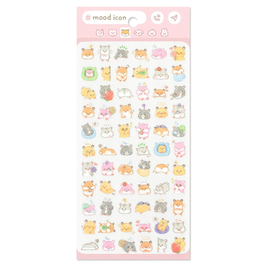 Mind Wave Mood Icon Sticker Sheet - Hamster
