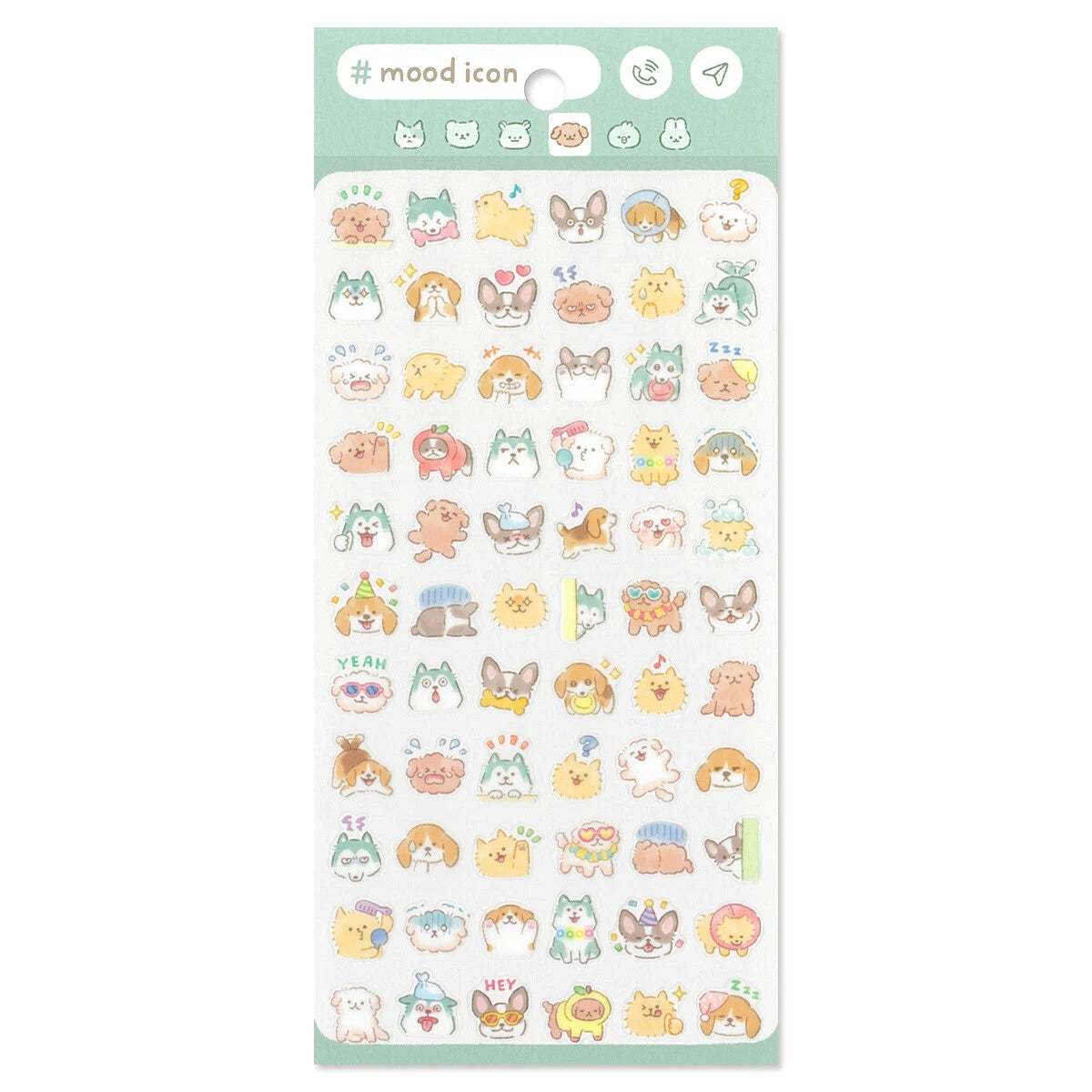 Mind Wave Mood Icon Sticker Sheet - Dog