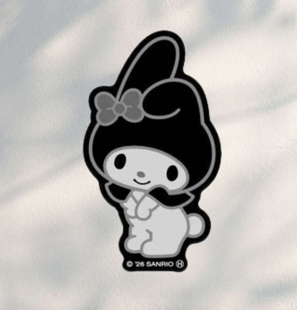 Sanrio 4~ / 102mm inches Stickers Characters Monochrome Series