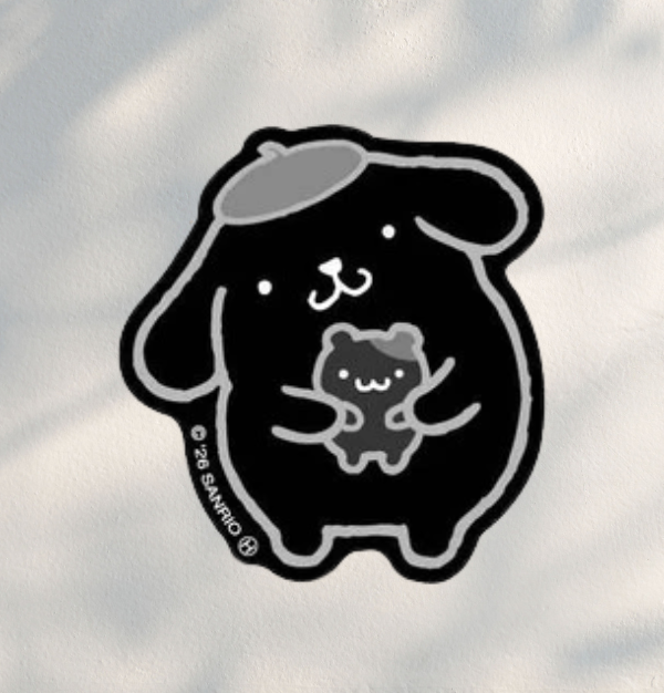 Sanrio 4~ / 102mm inches Stickers Characters Monochrome Series