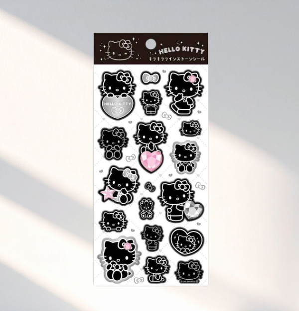 Sanrio Stickers Glitter Rhinestone Characters Monochrome Series