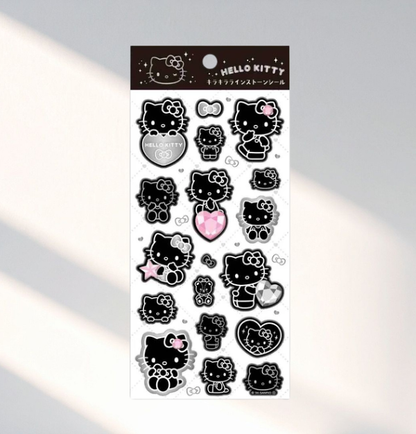 Sanrio Stickers Glitter Rhinestone Characters Monochrome Series
