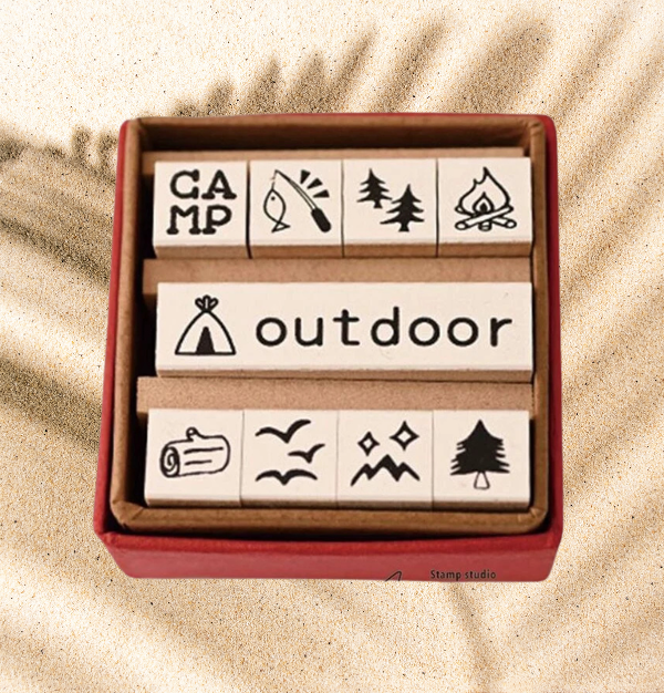 Avec Amour Petit Outdoor Ink Stamp 9 piece set