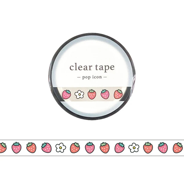 Mind Wave Washi Tape Strawberry Clear 7mm x 5m