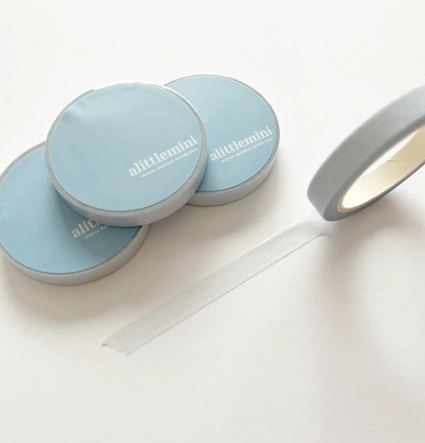 alittlemini Washi Tape Milky Blue Grid Stationery 7mm x 10m