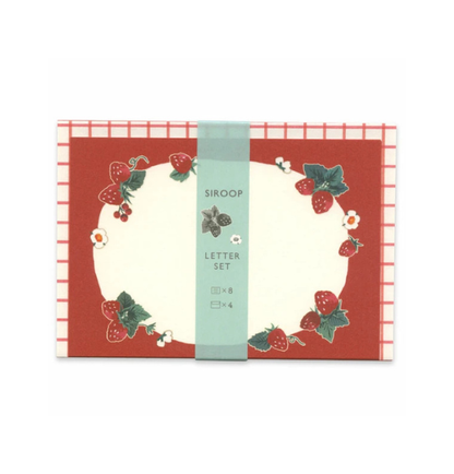 Fujinami Quail Letter Set Strawberry