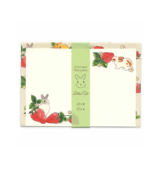 Schinako Moriyama Letter Set Strawberry Bunny Rabbit