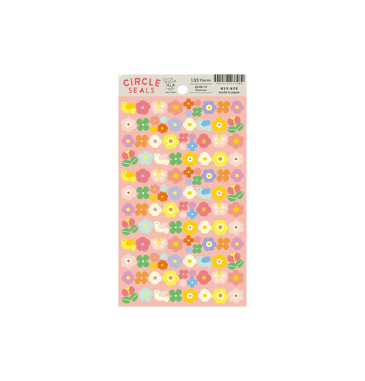 Seal RyuRyu Flower Floral Sticker Sheet