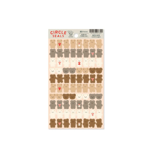 Seal RyuRyu Bear Sticker Sheet