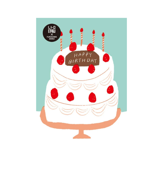 Furukawa Shiko Postcard Cake Retro Printed Postcards - Birthday Cake